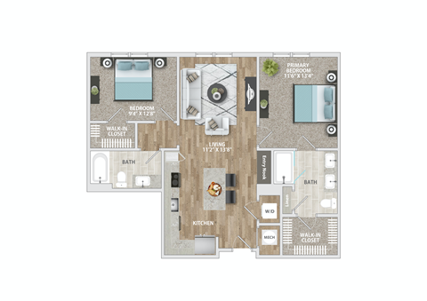the roxy floor plan at Delamarre at Celebration, Celebration Florida